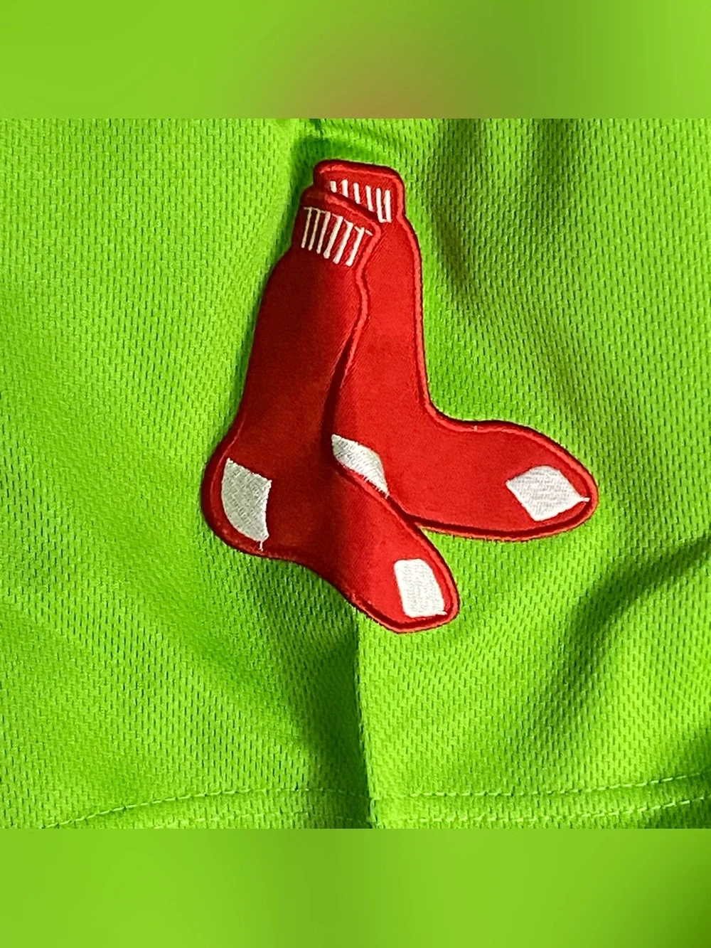 Majestic Boston Red Sox Dustin Pedroia St. Patrick’s Day Green Baseball Jersey - Picture 6 of 11